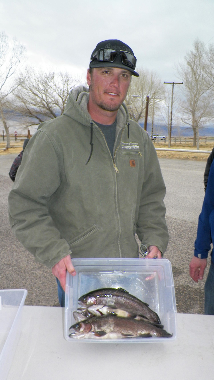 Brett Peel of Apple Valley, winner of 3rd Largest Fish (5.94 lbs.) (Custom)