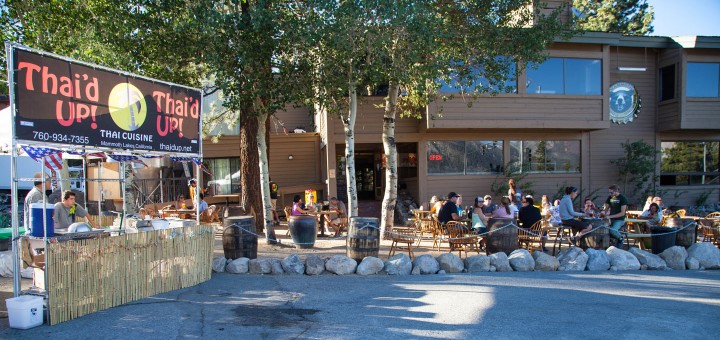Mammoth Brewing’s outdoor beer garden opened Tuesday evening, and Thai’d Up will be offering on-site food throughout the weekend. The beer garden will be open from 10 a.m. until dusk, seven days a week. It will accommodate individuals or parties of approximately 100 people. Photo courtesy: Pellegrini.