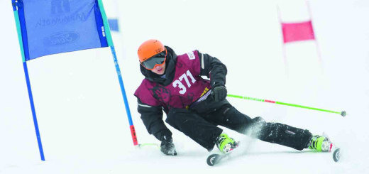 MHS skier Griffin Covert captured first in the Inyo/Mono Alpine Races on Jan. 9. Photo courtesy: Sue Morning.