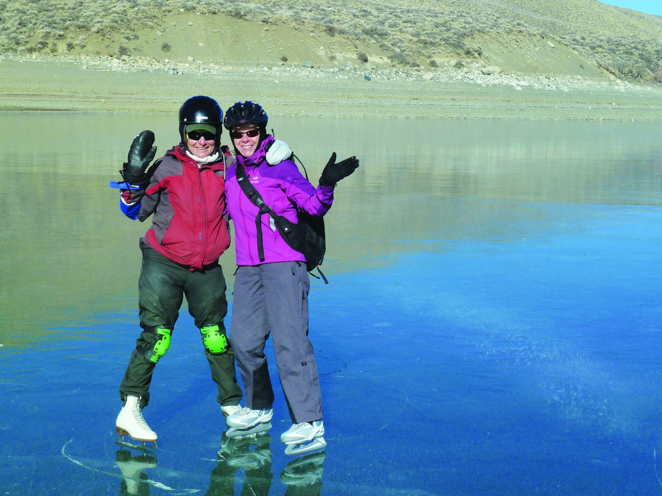 Sherry Taylor and Janet Carle at Grant Lake credit Bill Taylor edit web