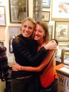 Amy King (left) with longtime friend Dayna Stimson. Photo courtesy: Sheet staff.