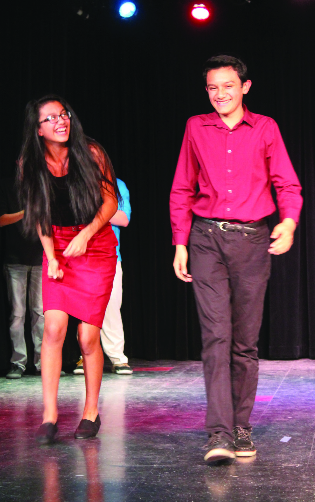The brother and sister yteam opf Priscila and Jairo Yanez won the 4th annual Mammoth High School Mock Rock and Talent Show on Wednesday night with their performance of Leonard Cohen’s “Hallelujah.” Priscila sang while her brother accompanied on the piano. Photos courtesy: Lunch.