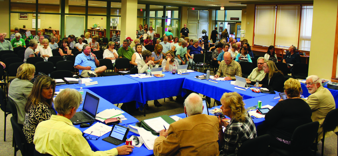 The NIH District Board hosted a packed meeting at Bishop’s Cerro Coso on June 17. Photo courtesy: Sheet staff.