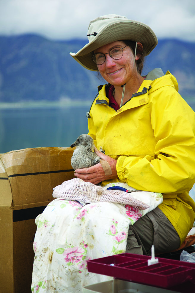 Kristie Nelson with gull web