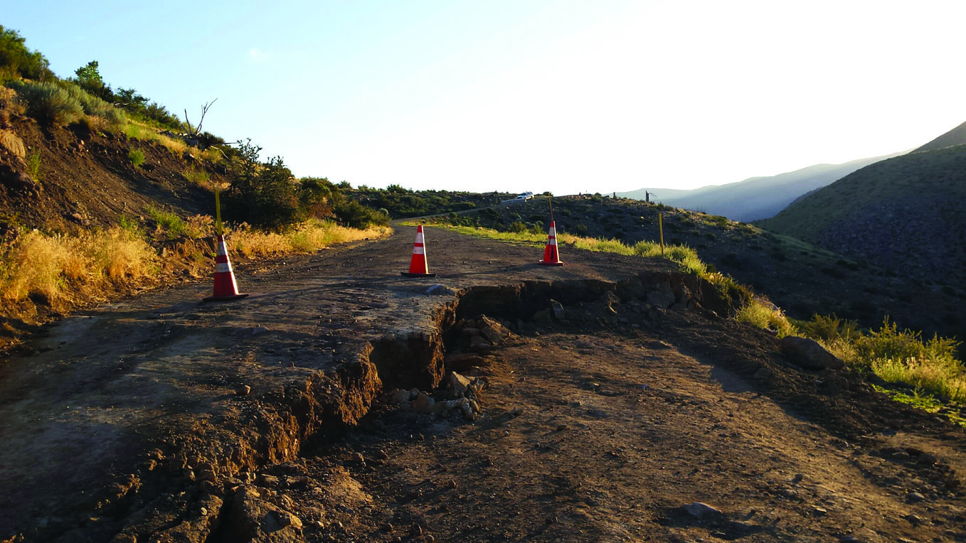 Mill Canyon Road, August 4. Photo courtesy: Sheet staff.