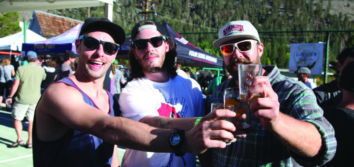 From left: Cody Smith, Dale Hoyt and Tom Wahle at last weekend’s June Lake Autumn Brew Festival held at Gull Lake Park. Photo courtesy: Pellegrini.