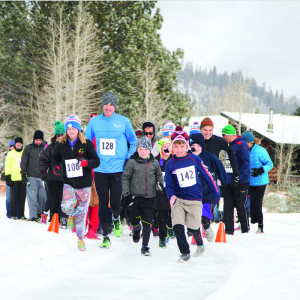 47 runners braved single digit temperatures to participate in the Inaugural Mammoth Lakes Thanksgiving Day turkey trot. The 1.6 mile event benefited the Mammoth Lakes Track Club. Photo courtesy: Mammoth Lakes Recreation.
