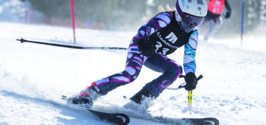 Siena Beeghly, racing for Outdoor Sports, was first for the U12 girls at the JVC. Photo courtesy: Sue Morning.